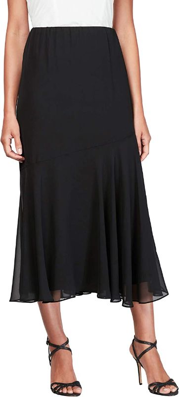 Photo 1 of SIZE M Alex Evenings Women's Chiffon Long Skirt Black