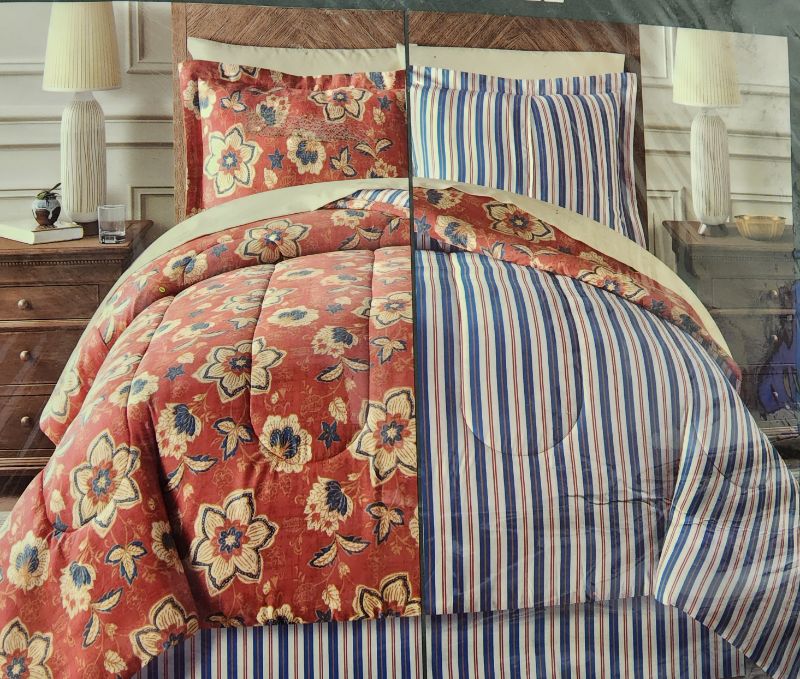 Photo 2 of FULL SIZE Fairfield Square Collection Francie 8-Pc. Reversible 
Includes: Reversible comforter, 2 reversible shams, 4 piece sheet set and bedskirt