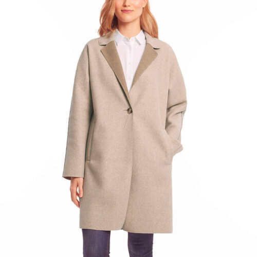 Photo 1 of PLUS SIZE XXL Bernardo Ladies' Women's Open Front Overcoat Jacket, Oatmeal

