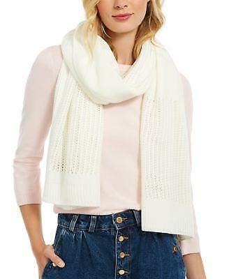 Photo 1 of DKNY Open-Knit Blocked Scarf, Cream, One Size