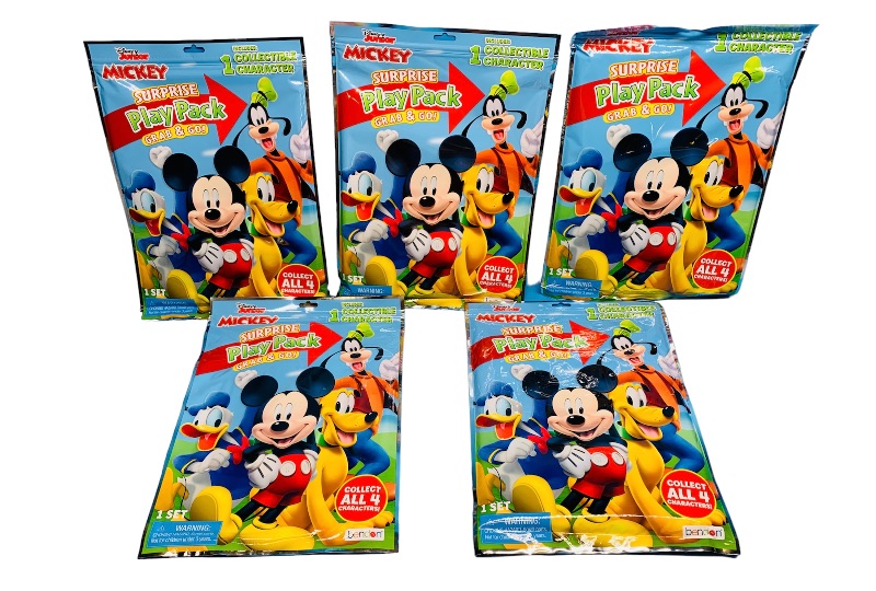 Photo 1 of 849962… 5 Disney Mickey surprise play packs- stickers, coloring book, stencil, crayons and more