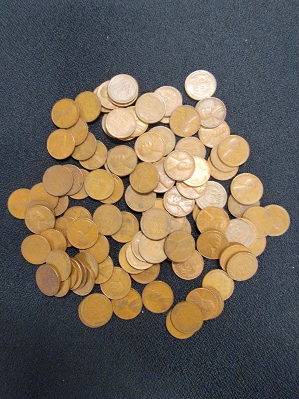 Photo 1 of 100 Wheat Pennies