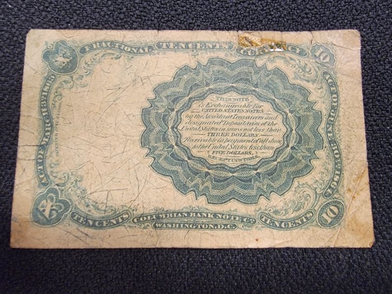 Photo 2 of 1863  10 Cent Fractional Currency