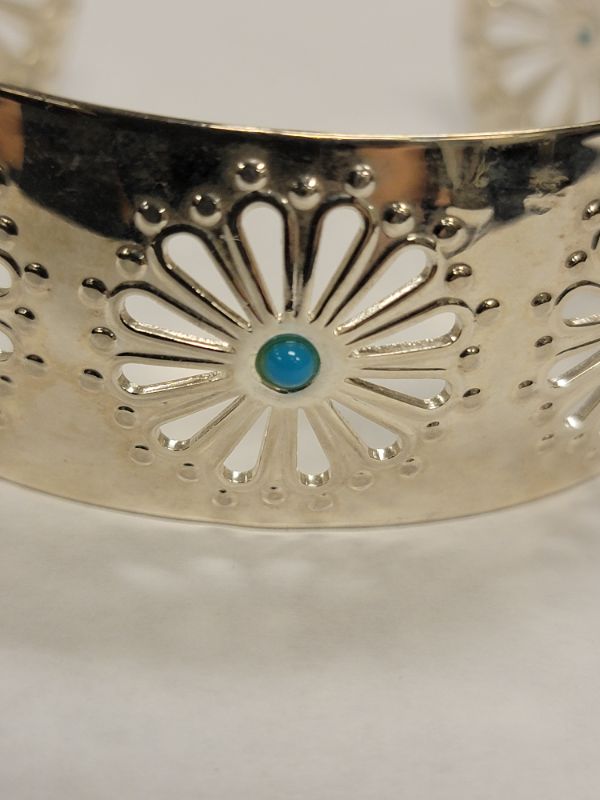 Photo 2 of Sterling & Turquoise Bracelet