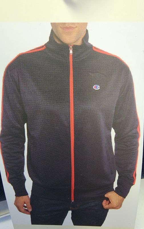 Photo 2 of CHAMPION MEN TRACK JACKET FULL ZIP SIZE L NAVY/RED