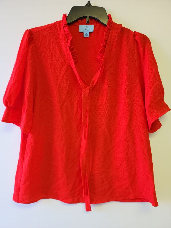 Photo 1 of CECE WOMEN'S SHORT SLEEVE TOP RED SIZE M
Polyester blend, machine wash