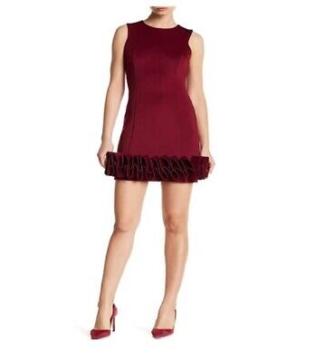 Photo 1 of Donna Ricco Women's Special Occasion Wine Dress Sleeveless Ruffle Bottom Size 10