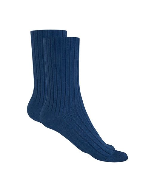 Photo 1 of HUE WOMEN'S TEMP CONTROL ANKLE RIBBED NAVY SOCKS 