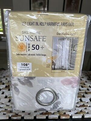 Photo 1 of 1 PANEL Sunsafe Refresh Floral Light-Filtering Grommet Top Single Curtain 108" L