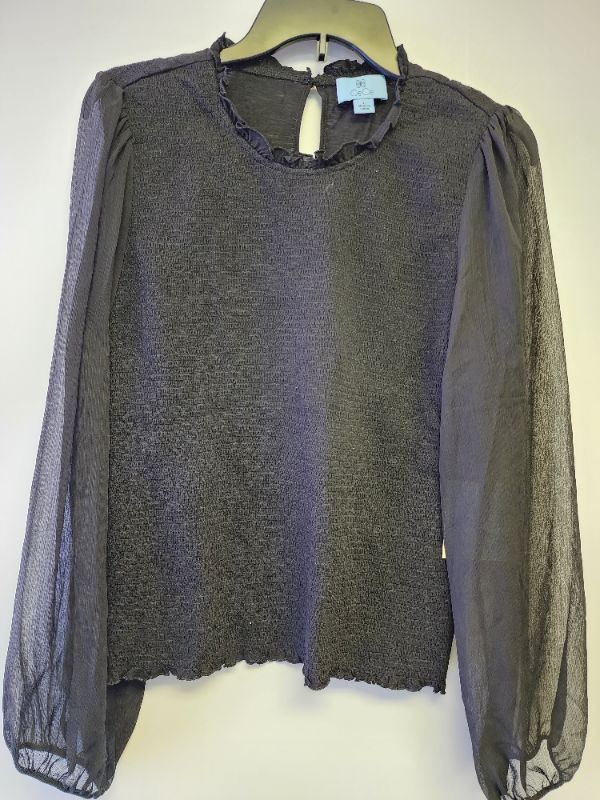 Photo 1 of CECE WOMEN'S JUNIOR FRENCH CAFE STYLE TOP BLACK SIZE L