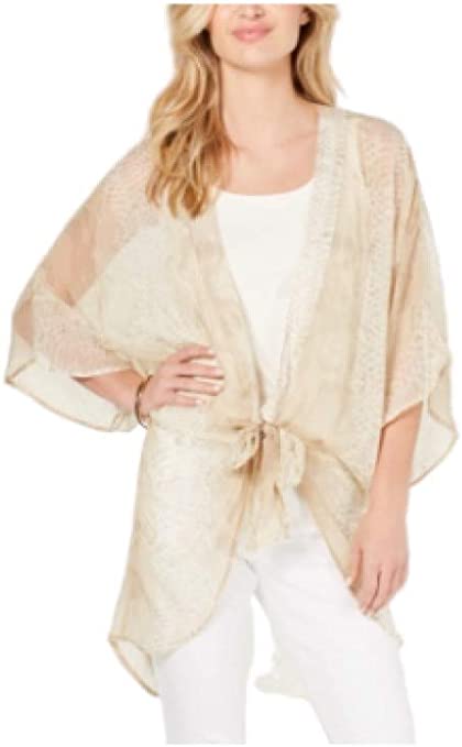 Photo 1 of Inc International Concepts Snake-Print Kimono White/Sand One Size