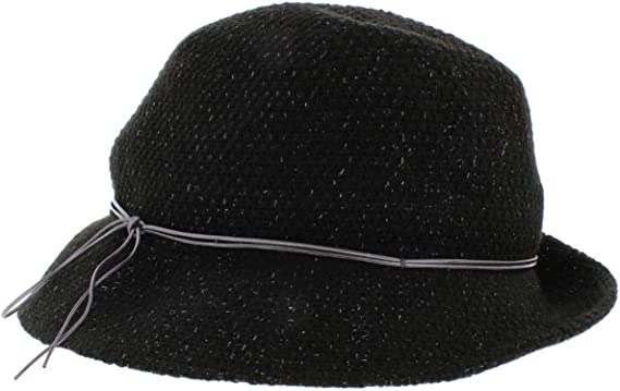 Photo 1 of INC Women's Hatchweave Metallic Cloche Hat Black
Packable with adjustable strap