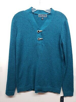 Photo 1 of Karen Scott Women's Hardware Pullover Sweater Blue Teal Size S