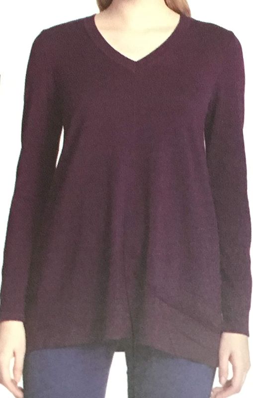 Photo 1 of DKNY Jeans Ladies' V-Neck Sweater XS Purple