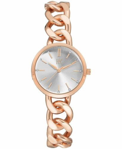 Photo 1 of I.N.C. Women's Rose Gold Tone Cuban Chain Crystal Dial Bracelet Watch 30mm 