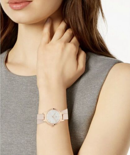Photo 1 of I.N.C. Women Blush Faux Leather Double Wrap Strap Rose Gold Tone Watch 30mm NEW