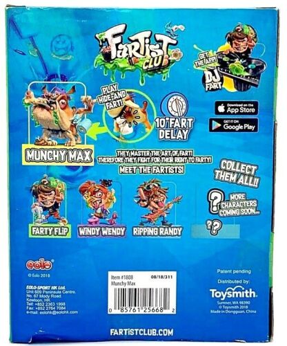 Photo 2 of Toysmith Fartist Club Munchy Max Collectible Figure 10 Different Sounds 2018 NEW