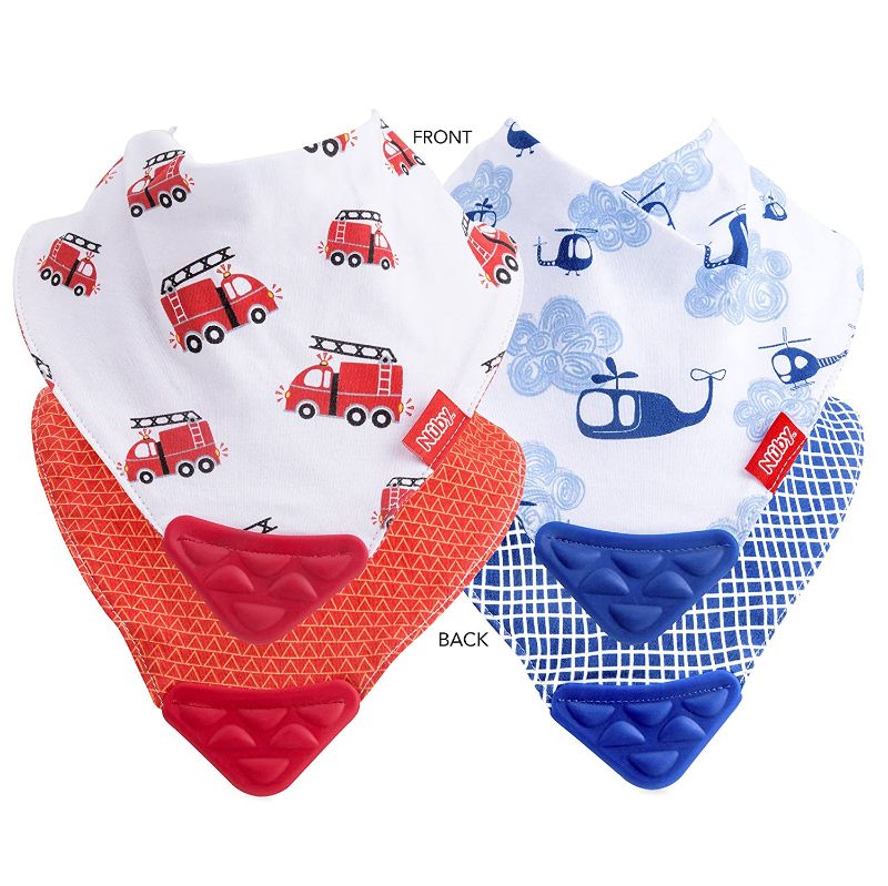 Photo 1 of Nûby 2 Pack Teething Bib - Dribble Catcher with Teething Corner 