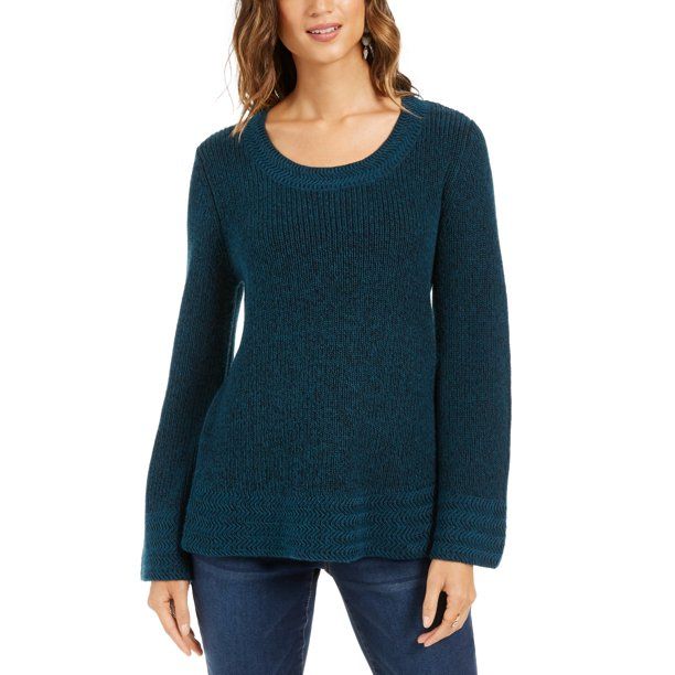 Photo 1 of Style & Co Women's Boxy Knit Pullover Sweater Size Blue Large