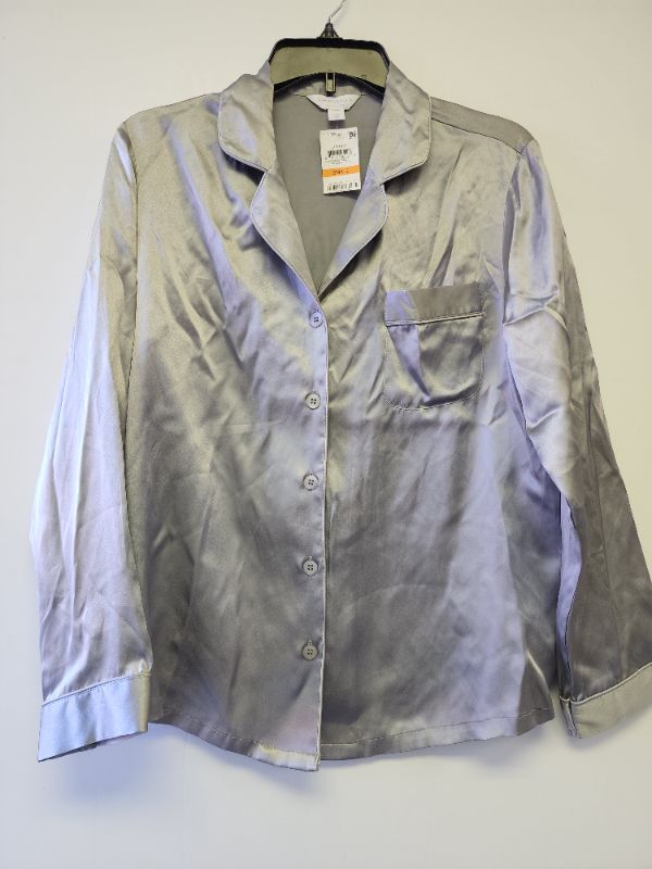 Photo 1 of CHARTER CLUB INTIMATE SATIN GREY PAJAMA TOP SIZE SMALL