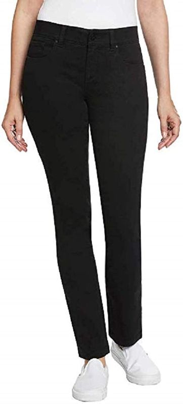 Photo 1 of Jones New York Ladies Comfort Waist Jean (Black, 12/31)
Mid Rise, Slim Leg
