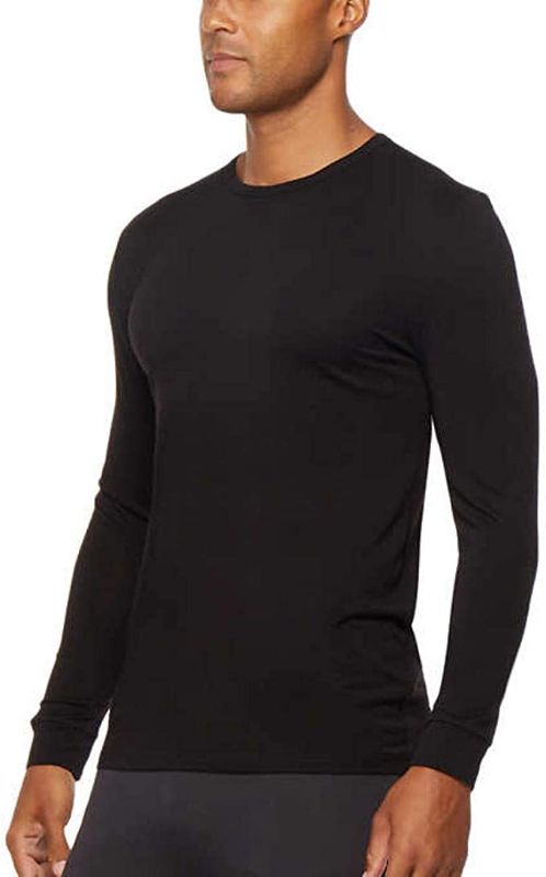 Photo 1 of 32 DEGREES Heat Men's Long Sleeve Crew Neck Tee Black M
