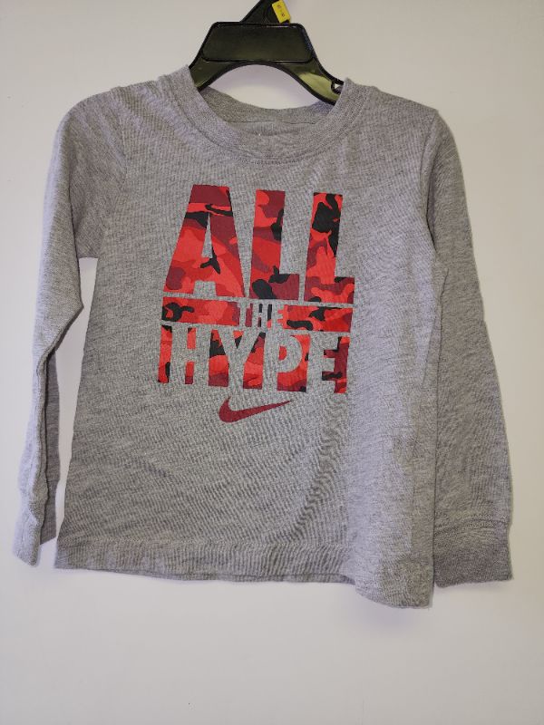 Photo 1 of NIKE BOYS TODDLER LONG SLEEVE TEE GREY 3T 