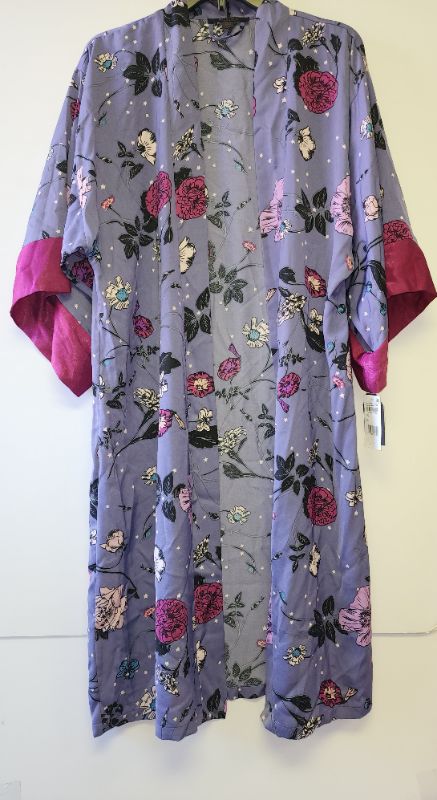 Photo 1 of MIDNIGHT BAKERY INTIMATE WOMEN'S SATIN FLORAL ROBE KIMONO STYLE XS