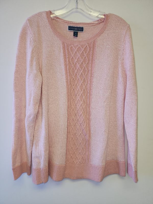 Photo 1 of Karen Scott Women's Rose Pink Crew Neck Color Block Knit Sweater M