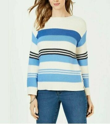 Photo 1 of CHARTER CLUB WOMEN'S SIDE BUTTONS SWEATER ADMIRALNAVY SMALL