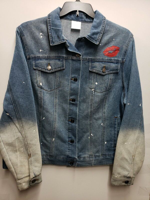 Photo 1 of Love Tribe Women's Plus Size 1X Distressed Denim Jacket