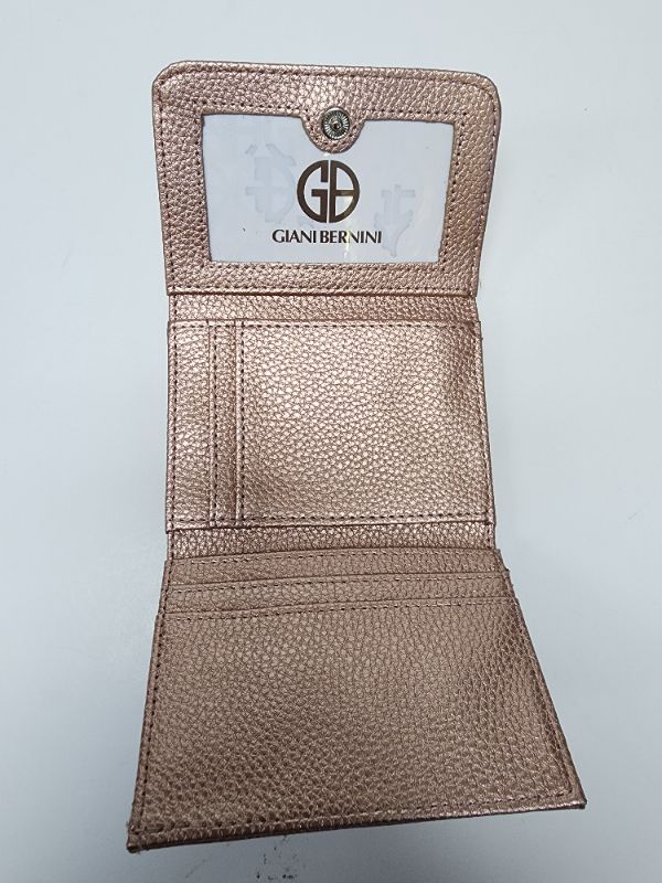 Photo 3 of Gianni Bernini leather trifold women wallet rose gold