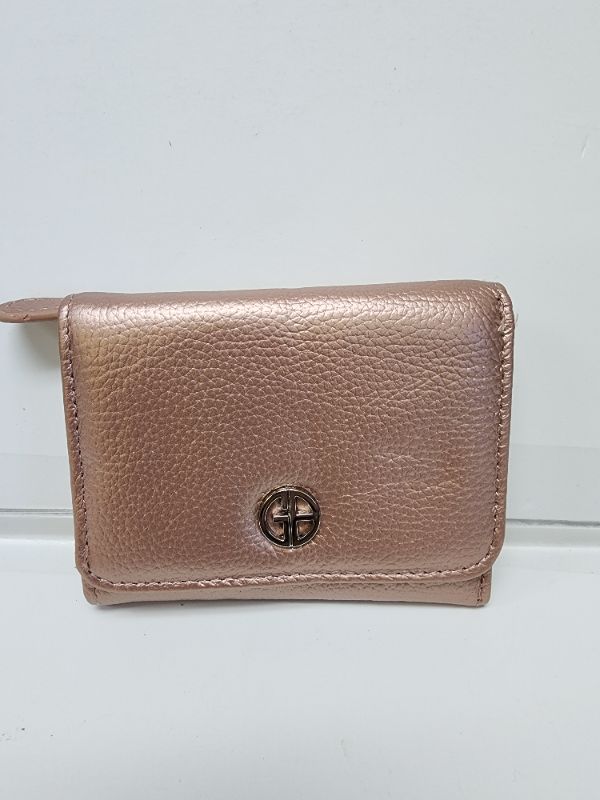 Photo 1 of Gianni Bernini leather trifold women wallet rose gold