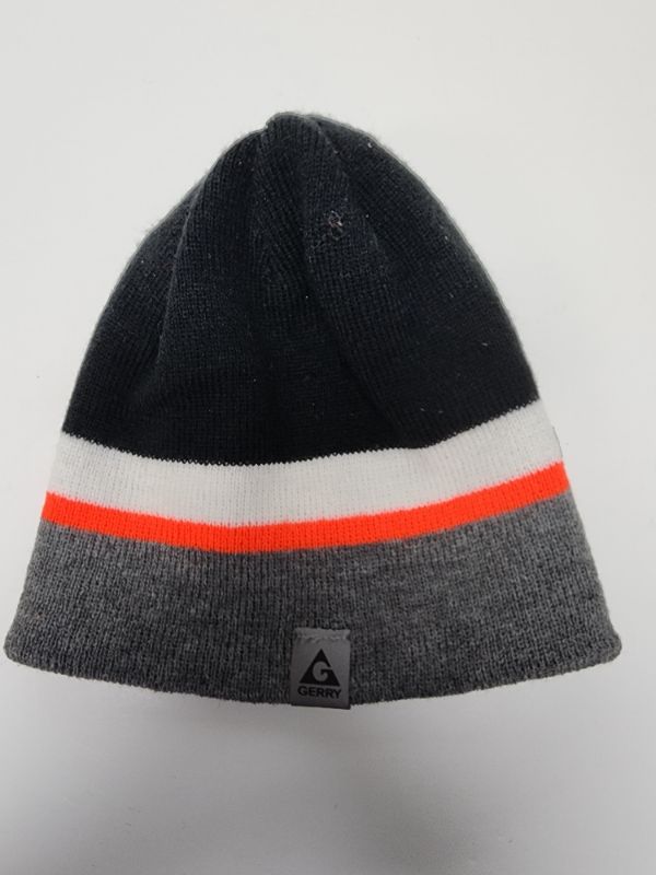 Photo 1 of Gerry Black / white Stripe Knit Winter Beanie Hat