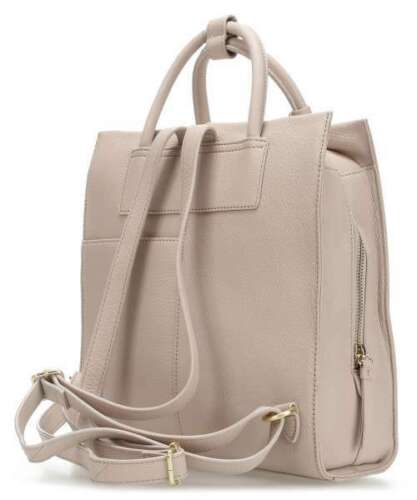 Photo 4 of Radley London Backpack Arlington Court Large Zip-Top Backpack light/pastel grey. Small sized bag; 11"W x 11-2/5"H x 3-9/10"D (width is measured across the bottom of backpack); 1.3 lbs. approx. weight. 7"L handle; 15"L to 18"L strap. Zip closure.