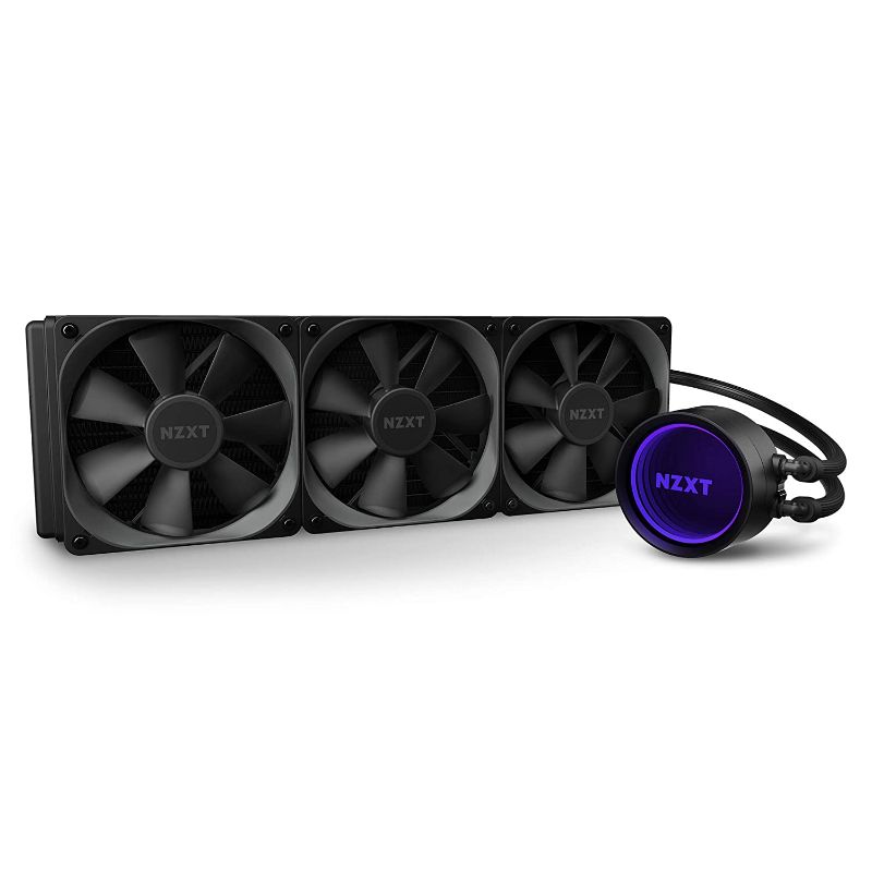 Photo 1 of NZXT Kraken X73 360mm - RL-KRX73-01 - AIO RGB CPU Liquid Cooler - Rotating Infinity Mirror Design - Improved Pump - Powered by CAM V4 - RGB Connector - AER P 120mm Radiator Fans (3 Included)