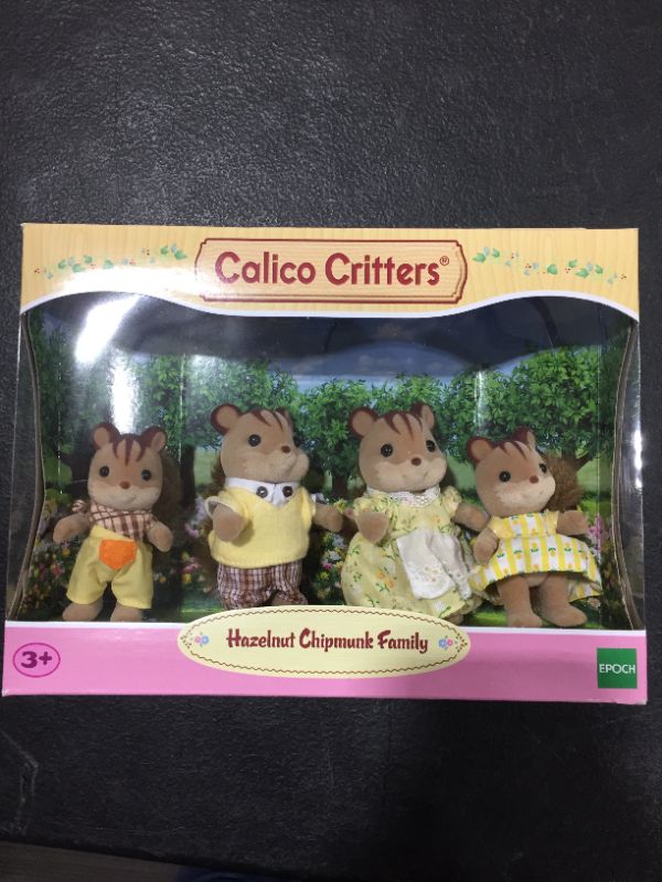 Photo 2 of Calico Critters, Hazelnut Chipmunk Family, Dolls, Dollhouse Figures, Collectible Toys, 3 inches