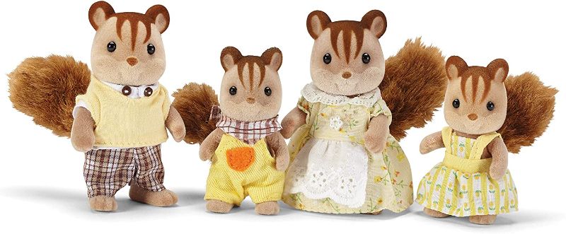 Photo 1 of Calico Critters, Hazelnut Chipmunk Family, Dolls, Dollhouse Figures, Collectible Toys, 3 inches