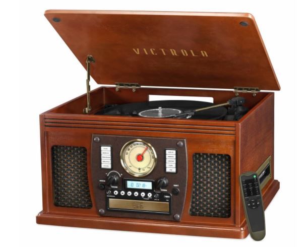 Photo 1 of Victrola VTA-600B-MAH 8 In 1 Bluetooth Record Player Multimedia Center Stereo
