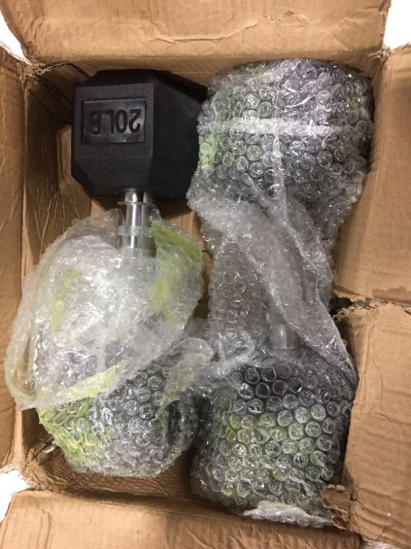 Photo 1 of 20Lb Troy USA 6 Side Rubber Dumbbell – HD-020R
