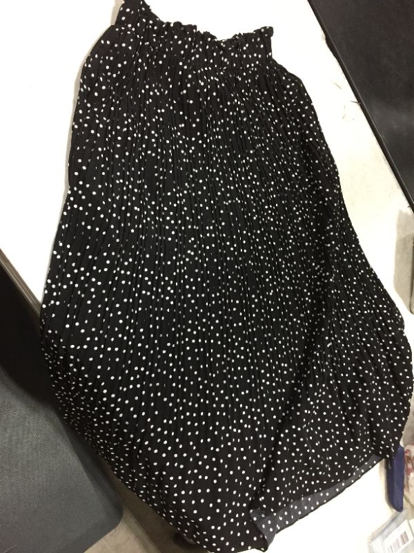 Photo 1 of BLACK LONG SKIRT WITH WHITE DOTS SIZE SMALL