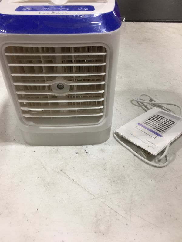 Photo 1 of Portable Air Conditioner LAZCOZY Small Evaporative AC Unit With 3 Cooling Speeds Personal Mini Room Cooler With Type-C Input & 7 Colors Night Light Cooling Fan for bedroom with Humidifier Function
