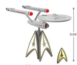 Photo 1 of Hallmark Keepsake Star Trek U.S.S. Enterprise Storytellers Musical Christmas Tree Topper With Light, Star Trek Tree Topper
