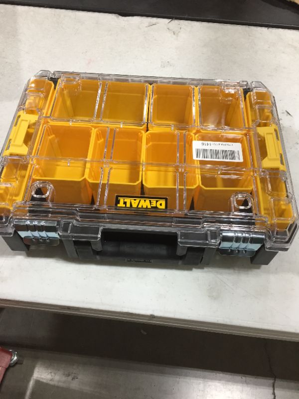 Photo 2 of DeWalt DWST17805 Tool Organizer With Clear Lid, 17.16 In W, 5.65 In H, Plastic, Black
