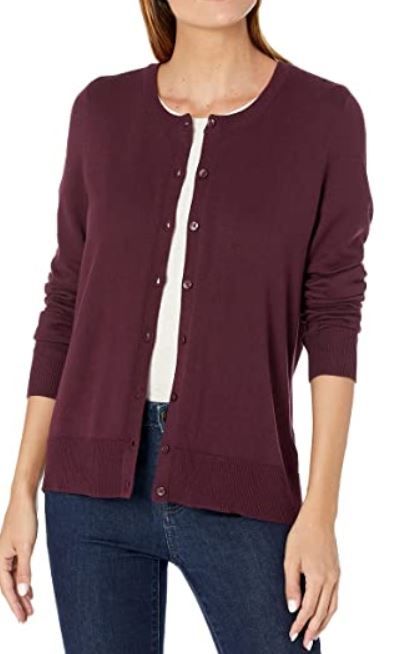 Photo 1 of Amazon Essentials Women's Lightweight Crewneck Cardigan Sweater size L