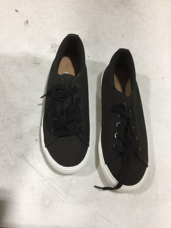 Photo 1 of BLACK SHOES WITH WHITE BOTTOMS SIZE 9.5