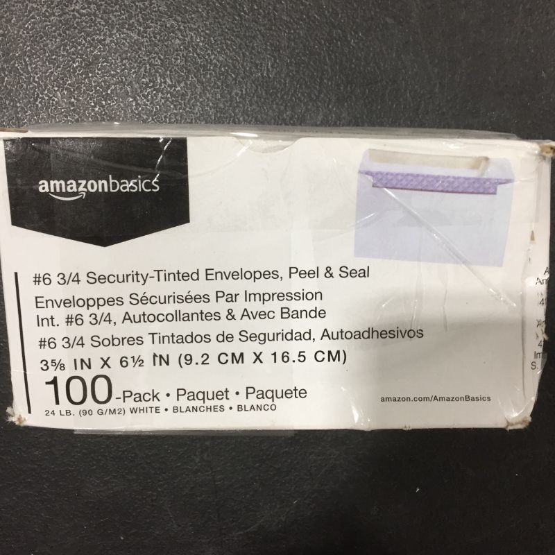 Photo 3 of Amazon Basics #6 Envelopes with Peel & Seal 100-Pack