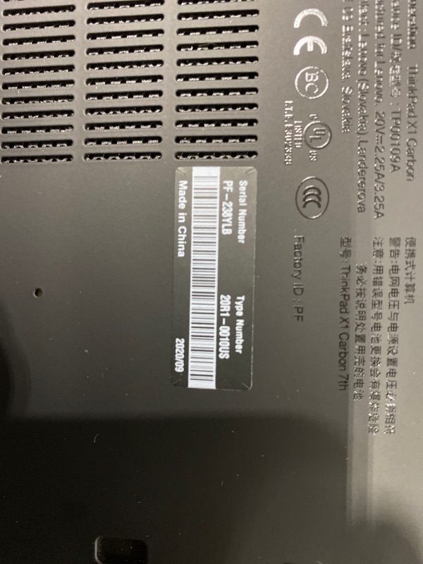 Photo 5 of Latest Gen 7 Lenovo ThinkPad X1 Carbon 14" FHD Ultrabook (400 nits) with 10th Gen Intel i5Processor , 1 TB PCIe SSD, 16GB RAM, and Windows 10 Pro
