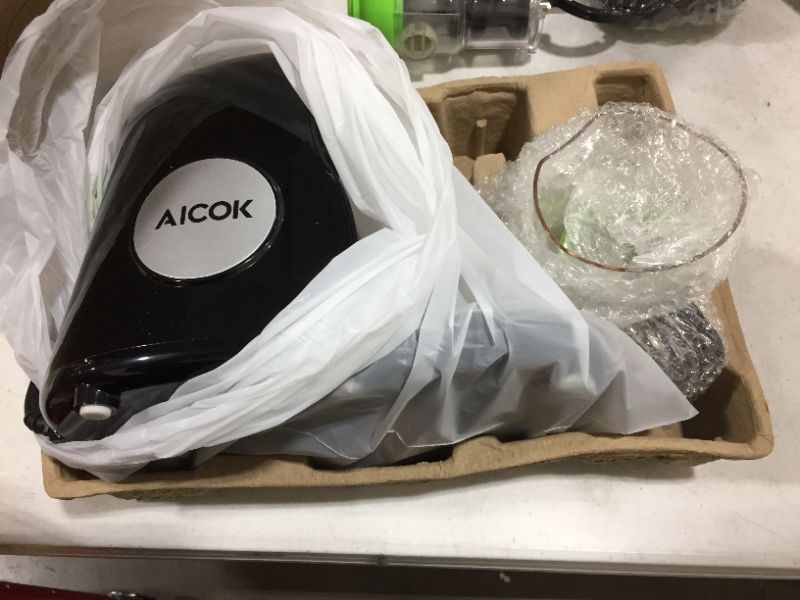 Photo 3 of Aicok Juicer Machines, Slow Masticating Juicer Extractor Easy to Clean, Cold Press Juicer with Brush, Juicer with Quiet Motor & Reverse Function, for High Nutrient Fruit & Vegetable Juice
