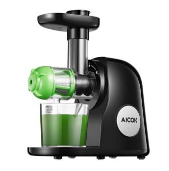 Photo 1 of Aicok Juicer Machines, Slow Masticating Juicer Extractor Easy to Clean, Cold Press Juicer with Brush, Juicer with Quiet Motor & Reverse Function, for High Nutrient Fruit & Vegetable Juice
